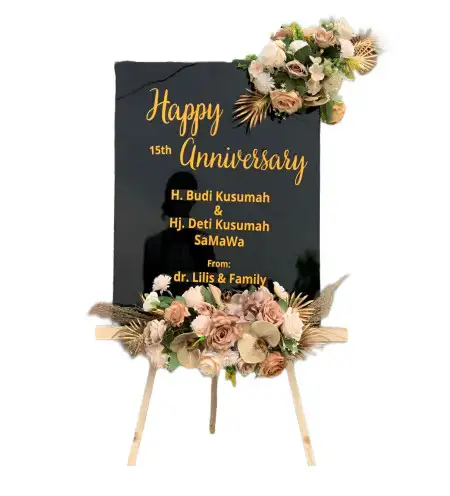 Papan Bunga Akrilik Outdoor Wedding Bsd