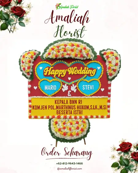 Papan Bunga Pernikahan Outdoor Wedding Bsd